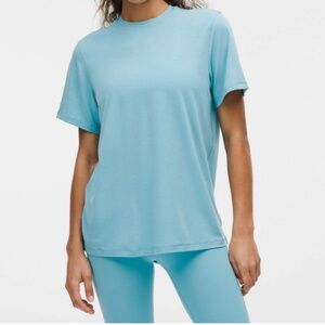 NWT Lululemon Jersey Training Short-Sleeve Shirt Washed Blue Size 6